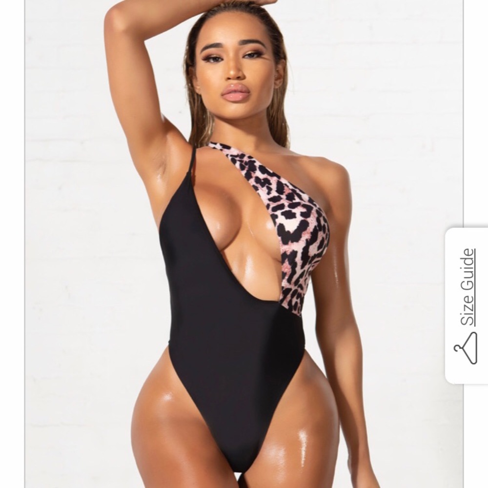 One piece cheetah bathing suit